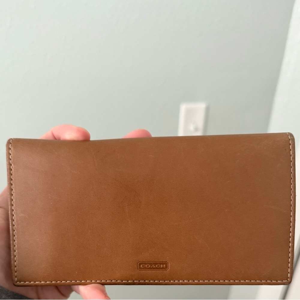 Vintage Coach Leather Checkbook Cover